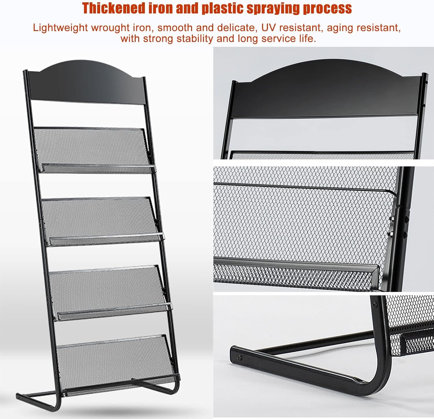 TXXM マガジンラック鉄製ラック小型新聞ラック学生用および新聞紙用